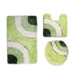 European Style Flocking Floor Mat, Household Bathroom Water Absorption and Anti Slip Mat Combination Set of Three Pieces