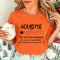 Funny Adulting Would Not Recommend Graphic Printed T-shirt Fashion Creative Design T Shirt Female Casual Crew Neck Short Sleeve