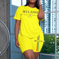 2026 Popular Women's T-shirt Shorts Tracksuit High Quality Summer Home Outdoor Casual Sport 2pcs Set Gym Fitness Outfits