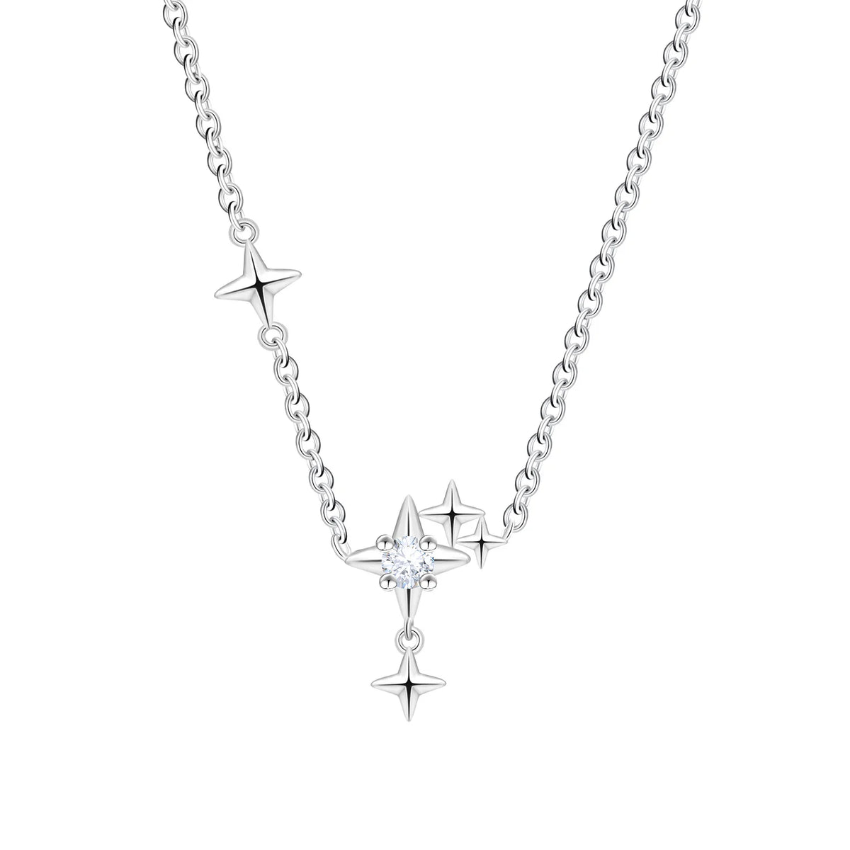 Romantic Pink Crown Heart Pendant Necklace Genuine 925 Sterling Silver Elegant Fine Jewelry for Women Wedding Holiday Presents