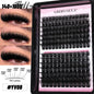 GROINNEYA Lash Clusters Wispy Eyelash Clusters Eyelash Extensions Natural Volume Lash Extensions DIY Individual Lashes Makeup