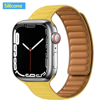 Apple Watch Magnetic Link Band, Leather or Silicone