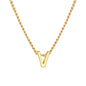 Vnox Chic Tiny A-Z Letters Necklaces for Women Girls, Gold Color Stainless Steel Initial Chokers,Small Pendent Necklaces Jewelry