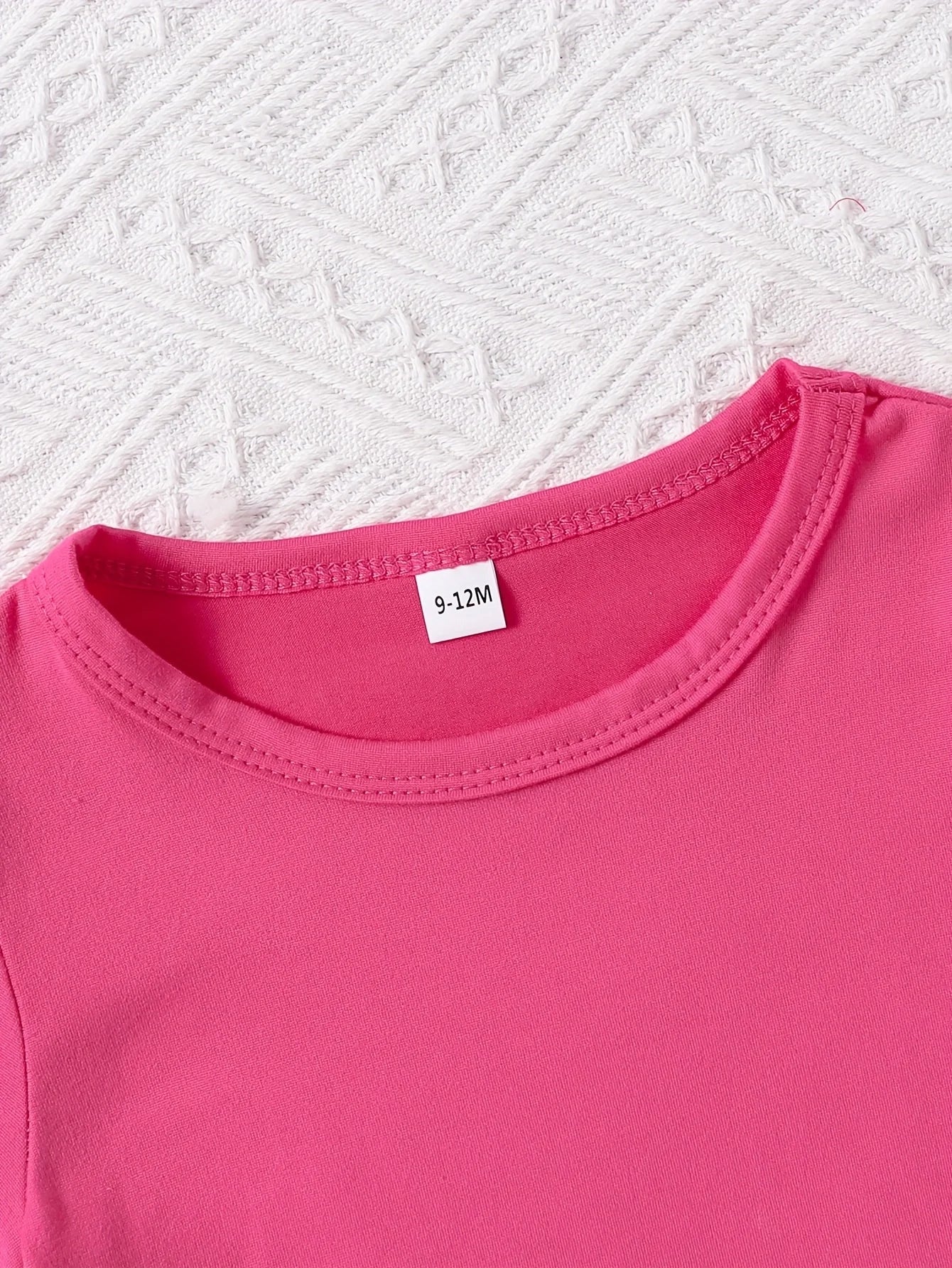 Baby Girl Round Neck Short Sleeved Daddy's GIRL Fashionable Letter