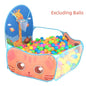 120cm Kids Playpen Playground Baby Tent Ball Pool with Basketball Hoop