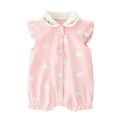 3-18 Month Baby Summer Clothes Rompers Girls Overalls Short Sleeve