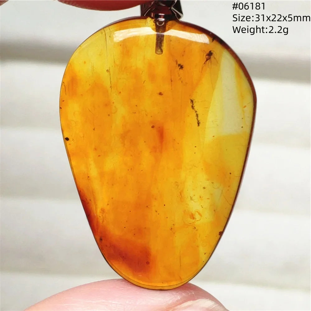 Natural Amber Pendant From Baltic Flower Yellow Amber Water Drop Women Men Jewelry Reiki Stone Women Men AAAAAAA