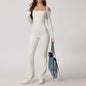 Yoga Jumpsuit Women's Sports Overalls Flared Trousers