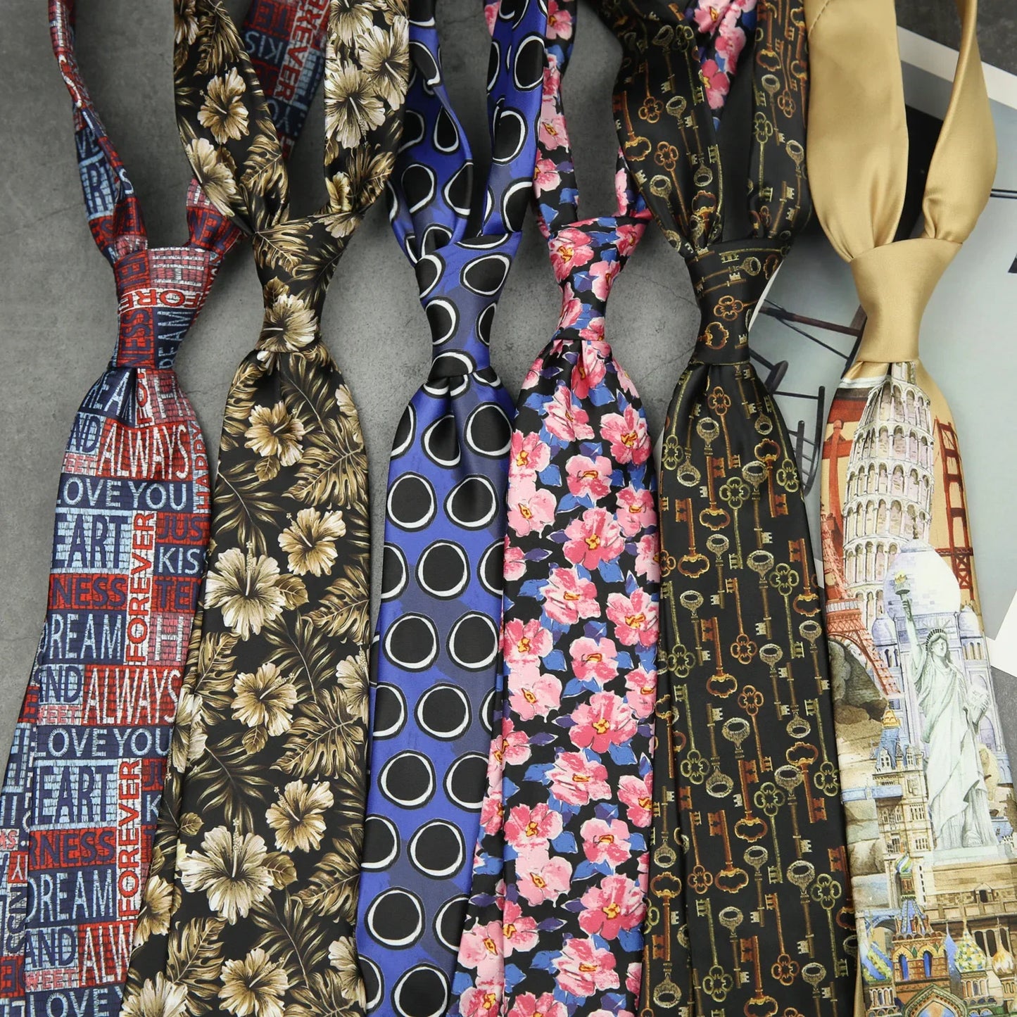 Fashion 8CM Wdith Elegant Neckties Vintage Retro Flower Printed Ties For Adult Mens Casual Daily Neckwear Wedding Party Cravate