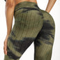 Yoga Clothes Pants Jacquard Peach Hip Tie Dye Women's Gym Legging Sport Outfit for Woman Yoga Wear Leggings Sport Women Fitness