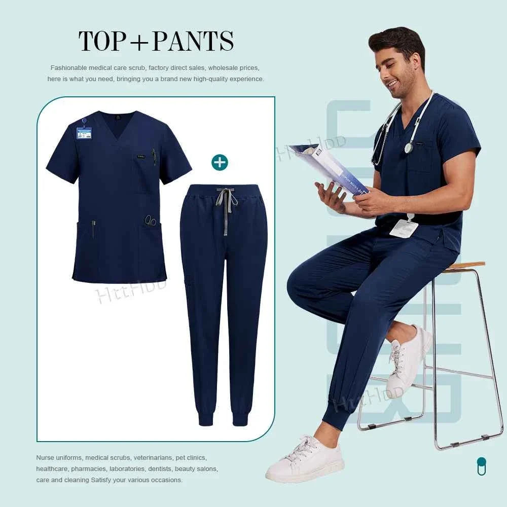 Unisex Multicolor Medical Scrub Sets