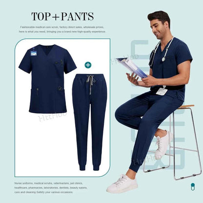 Unisex Multicolor Medical Scrub Sets