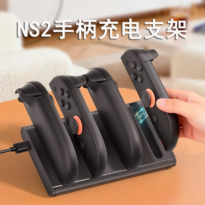 Charging Dock for Nintendo Switch 2 Joycons Dock Charger Stand Station with LED Indication USB Type-C Charger Cable for Switch 2