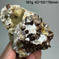Natural Dark Brown Andradite Garnet Cluster Raw Crystal Mineral Specimen Calcite Matrix Healing Stone Home Decoration