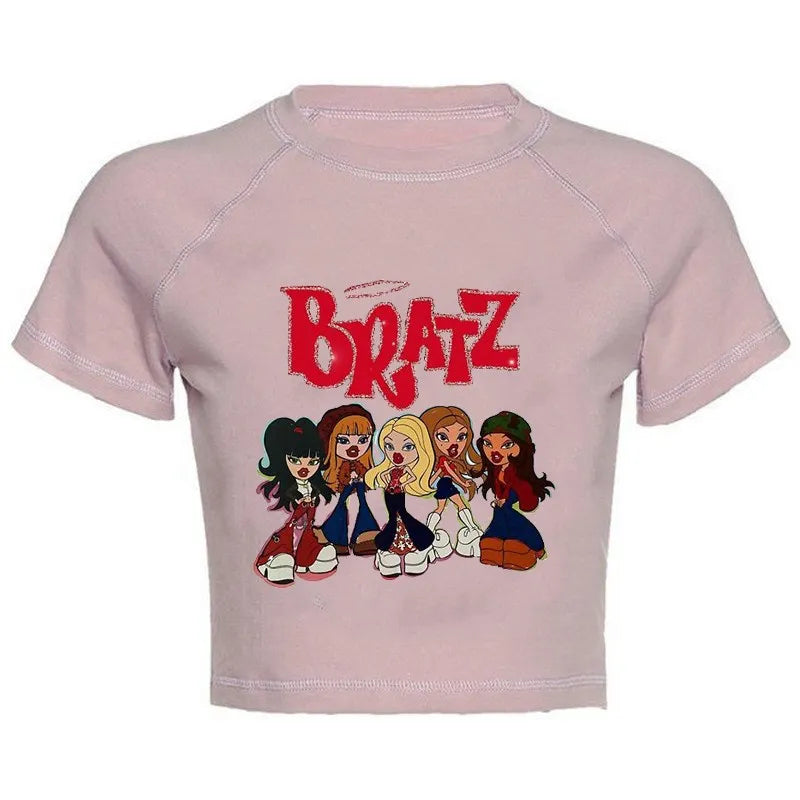 Women's Y2K Gothic Cartoon Print T-Shirt Trendy