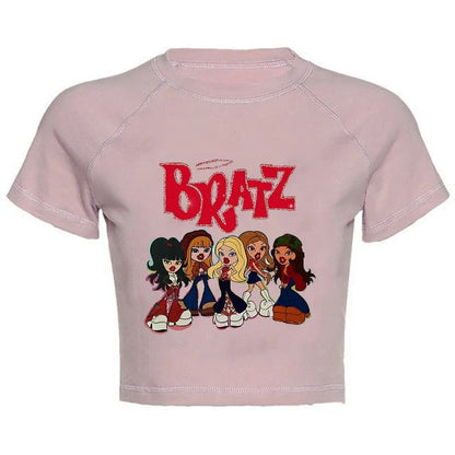 Women's Y2K Gothic Cartoon Print T-Shirt Trendy