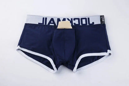 Men Trunks Built-in Fake Butt Hip Lifter Enhancer Shorts Boxer Padded Underwear Underpants Breathable with Removable Pads