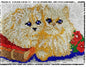Latch Hook Rug Kit Crochet Carpet DIY Rug Crochet Yarn Kits Fashion Cartoon Pattern Gift Carpet Making Kit for Festival Carpet