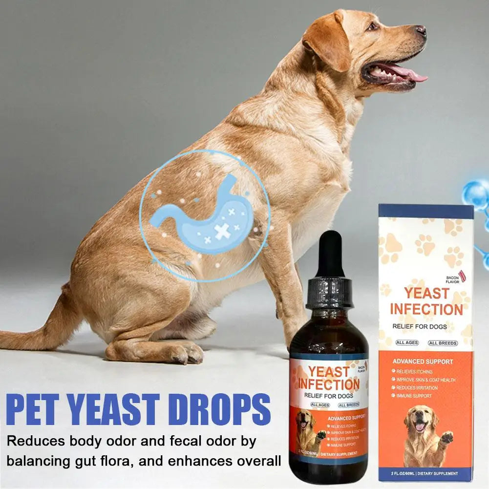 60ml Pet Yeast Drops - Regulate Digestive System, Improve Diarrhea And Constipation, And Enhance Skin And Hair Health