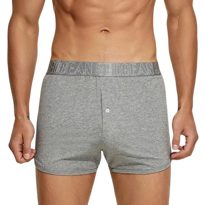 SEOBEAN Cotton Men's Boxer Shorts Loungewear Underwear Loose Fit Underpants Sleepwear Shorts Boxers for Men