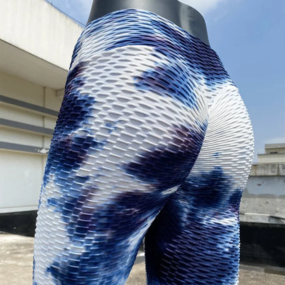 Yoga Clothes Pants Jacquard Peach Hip Tie Dye Women's Gym Legging Sport Outfit for Woman Yoga Wear Leggings Sport Women Fitness