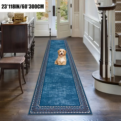 Blue Long Runner Rugs Bohe Carpet for Living Room Hallway Home Decor