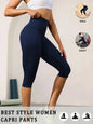 High Waisted Capri Yoga Pants - Tummy Control