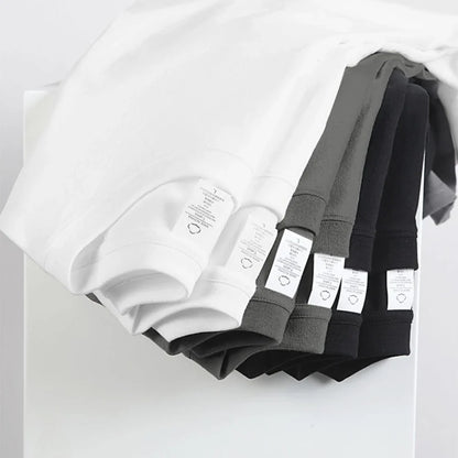 2-Pack Unisex Cotton White Loose Fit T-Shirts