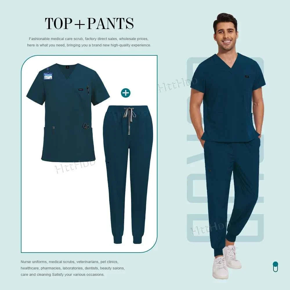 Unisex Multicolor Medical Scrub Sets