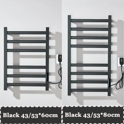 Black/White Electric Towel Rack With Digital Display Touch Temperature&Time Control Smart Heated Towel Rail Towel Warmer