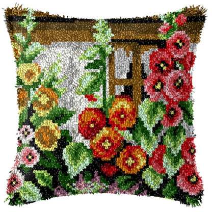 Knot Pillow Package Latch Hook Kit Cushion Pillowcase Kussen Set For Needlework DIY Butterfly Flower Plant Series Latch Hook Kit