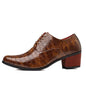 Luxury Red Men’s Dress Shoes Elegant High-Heeled Leather Shoes For Men Pointed-toe Comfortable Formal Shoes Man Oxfords Shoes