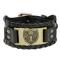 Trendy Viking Bracelet Nordic Rune Compass God Bird Charm Men's Bracelet New Fashion Leather Woven Jewelry Accessorie Party Gift