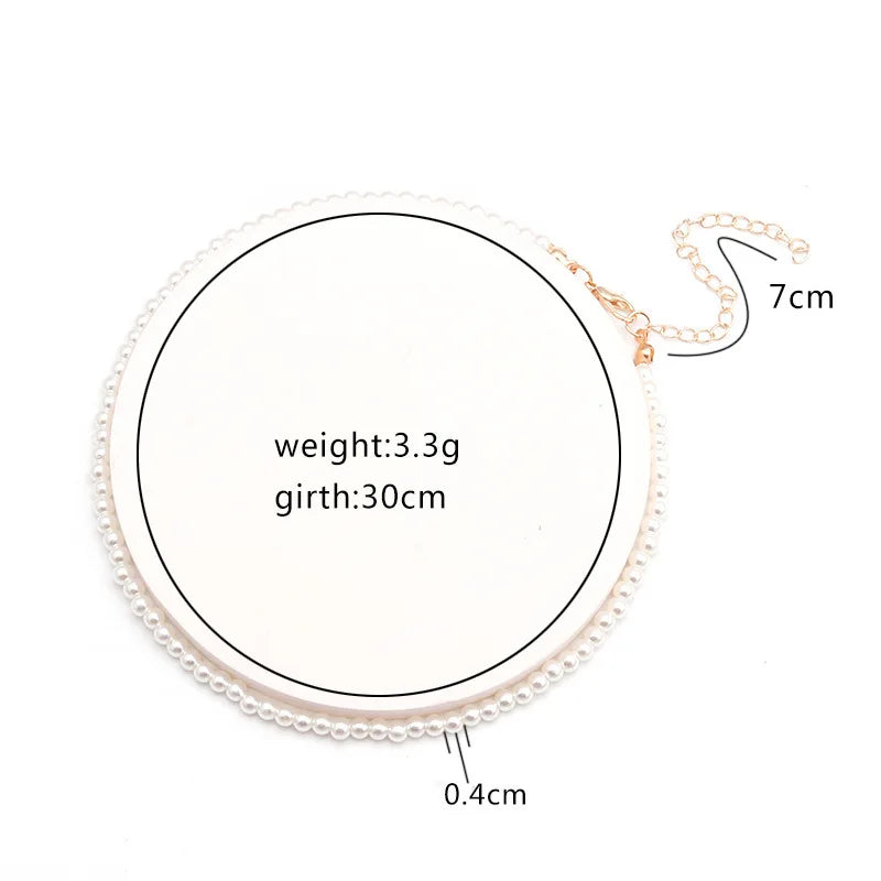 Imitation Pearl Necklace Adjustable Elegant Irregular Beads New Trend Date Wedding Party Jewelry Women Girls Gift