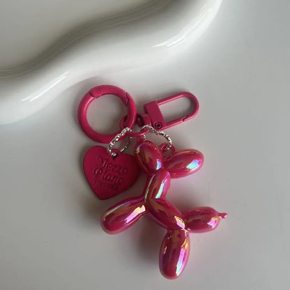 Jelly Cute Jelly Balloon Dog Keychain Pendant Cartoon Dog Chain Keychain - Lovely accessory jewelry gift for unisex keys