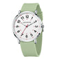 Women's Arabic Numeral Silicone Quartz Watch