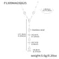 Premium Stainless Steel Long Necklace Trendy Pig Nose Style Y Shape Drop Pendant Waterproof Necklace for Women Girls Jewelry