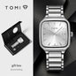 TOMI Men's Quartz Watch New Fashion Box Set Cufflinks Ring Fashion Set Box Watch as a Gift for Men's Gift Box