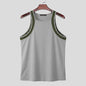 Men’s Patchwork Knit Tank Top Streetwear