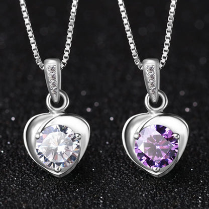 925 Silver Necklace Zircom for Women 18k Gold Plated Jewelry Pendant Birthday Party Gift Jewelry Sterling Silver