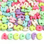 20-30pcs/lot Big Hole Cartoon English Letters Acrylic Beads Colored