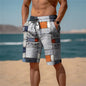 Hyper-Real 3D Plaid Men's Shorts - Eye-Catching Check Pattern with Depth Illusion, Perfect for Summer Casual Wear