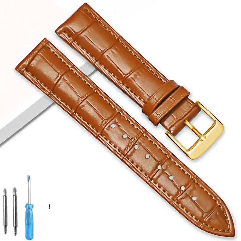 TicWatch Pro 5, Pro 3 & E3 Crocodile-Embossed Leather Buckle Band