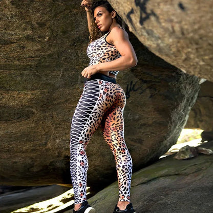 Leopard Luxe 3D Push-Up Fitness Leggings