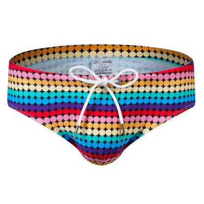 Jockmail Padded Men Swimming Briefs Sexy Pouch Bulge Enhancing Push Up Cup Cueca Gay Swimwear Calzoncillos Hombre Slip Enlarge