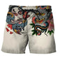 Japan Sakura Samurai beach shorts quick dry men sexy bodybuilding harajuku summer casual male gym pour Homme low waist fitness
