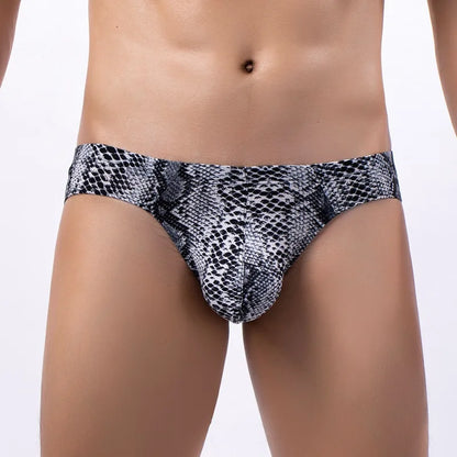 Ropa interior sexi para hombre Men's underwear printed leopard print cueca snake print low waist sexy Panties mens bikini new