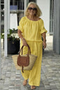 Fashion Casual Woman 2 Piece Set Outfit New Spring And Summer Women's Loose Drawstring Round Neck Top And Pants Two-piece Set