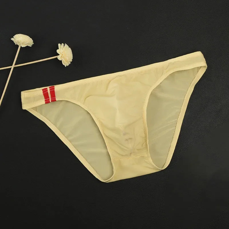 Sexy Men's Panties Transparent Breathable Briefs Low Rise Lingerie Men Bulge Pouch Briefs Underpants Underwear Pump Man