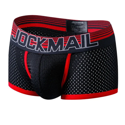 Sexy Men Underwear Boxer Shorts New Trunks Mens Boxershorts Underware Boxers Funny  Low Waist Nylon Mesh Breathable Quick Drying